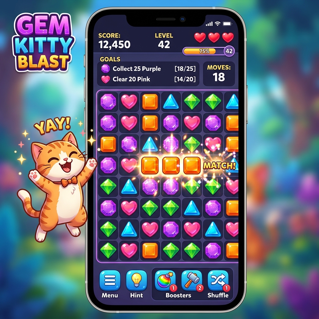 PuzzlePop เกมเพลย์ - ต่อบล็อกสีสัน